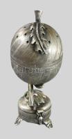 Ezüst (Ag) makk alakos besamin tartó. cca 1890, Orosz Birodalom, jelzett, m: 12 cm, 100g /// Silver ...