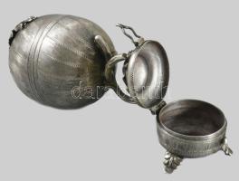 Ezüst (Ag) makk alakos besamin tartó. cca 1890, Orosz Birodalom, jelzett, m: 12 cm, 100g /// Silver ...