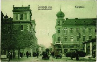 Sarajevo, Cemalusa ulica / Cemalusagasse / street view, shops (fl)