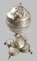 Ezüst (Ag) makk alakos besamin tartó. 1891, Orosz Birodalom, jelzett, m: 12 cm, 111g /// Silver (Ag)...