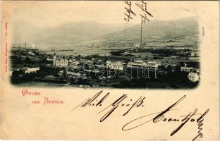 1898 Zenica, general view with railway station. Alois Beer (EK)