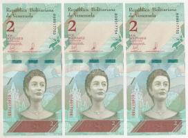 Venezuela 2018. 2B (3x) sorszámkövetők "B08017753 - B08017755" T:UNC
Venezuela 2018. 2 Bo...