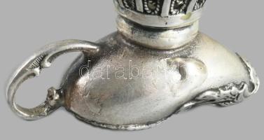 2 darab filigrán ezüst (Ag) samesz. Jelzett, 925-ös ezüst, m: 5cm, 95g /// Two filigree silver (Ag) ...