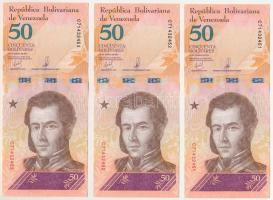 Venezuela 2018. 50B (3x) sorszámkövetők "C71432451 - C71432453" T:UNC
Venezuela 2018. 50 ...