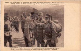 IV. Károly császár és király beszélget egy 66 éves karintiai lövész önkéntessel, képeslapfüzetből / ...