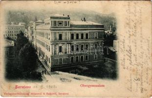 1902 Sarajevo, Obergymnasium / grammar school. Verlag Milanovic &amp; Rajkovic (fa)