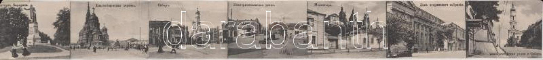 Kharkiv, Kharkov, Harkov, Chárkiv, Charkow; leporellocard with 8 pictures (fl)