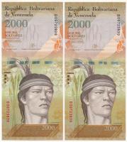 Venezuela 2016. 2000B (2x) sorszámkövetők "B09723838 - B09723839" T:UNC
Venezuela 2016. 2...