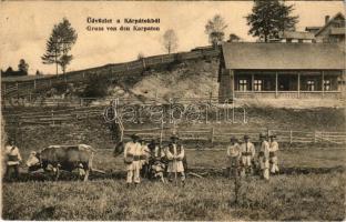1915 Gruss von den Karpaten / Üdvözlet a Kárpátokból / Greetings from the Carpathian Mountains, Tran...