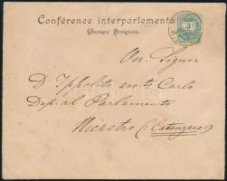 1896 Nyomtatvány 3kr bélyeggel "Conférence interparlemental / Groupe Hongrois." fejléces l...