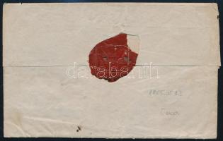 1865. Értékcsomag kisérő levél 20Ft értékű csomagról levéltartalommal, 5kr okmánybélyeggel / Insured...