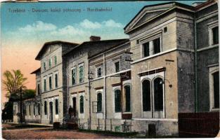 1917 Trzebinia, Tchebin (Galizien); Dworzec koleji potnocny / Nordbahnhof / railway station (worn co...