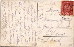 1917 Trzebinia, Tchebin (Galizien); Dworzec koleji potnocny / Nordbahnhof / railway station (worn co...