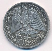 Német Szövetségi Köztársaság 1987J 10M Ag "750 éves Berlin" T:UNC,AU kis patina
Federal R...