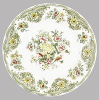 Ceranova klasszikus madár- és virágmintás 4 darabos kínáló készlet, jelzett, hibátlan, d: 23 cm