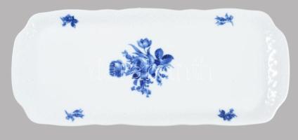 Arzberg kobaltkék rózsamintás szendvicses tál, jelzett, 36x15 cm