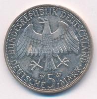 Német Szövetségi Köztársaság 1967F 5M Ag "Wilhelm és Alexander von Humboldt" T:UNC,AU pati...