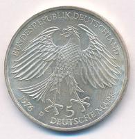 Német Szövetségi Köztársaság 1976D 5M Ag "Grimmelhausen halálának 300. évfordulója" T:UNC,...