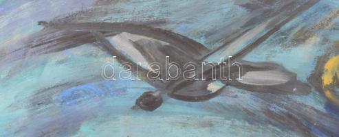 Hetényi Tibor (1891-1977): Női alak. Vegyes technika, papír, jelezve jobbra lent (paszpartu által ki...