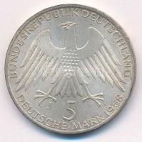 Német Szövetségi Köztársaság 1968J 5M Ag "Friedrich Raiffeisen születésének 150. évfordulója&qu...