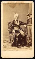 cca 1865 Hadzsega Bazil (1813 k.-1880) görögkatolikus pap, kanonok, nagyprépost portréja, vizitkárty...