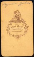 cca 1870-1880 Hegedüs Gedeon (1829-1884) jászkiséri birtokos, 1848/49-es honvéd portréja, vizitkárty...