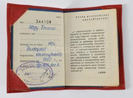 1974 Vas-, Fém- és Villamosenergiaipari Dolgozók Szakszervezete tagsági könyvek, 2 db, "40 éves...