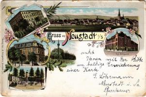 1899 Neustadt in Sachsen, Schule, Kais. Postamt, Ungerberg, Kgf.-Amtsgericht, Götzinger Höhe. Verlag...