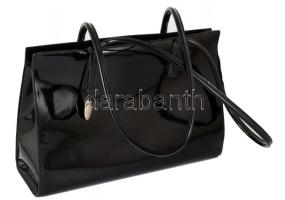 Gerry Weber fekete lakk táska, 40x27 cm