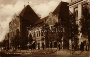 1931 Törökszentmiklós, Városháza, könyv- és papírüzlet, kerékpár. Rubinstein Sándor kiadása (kis sza...