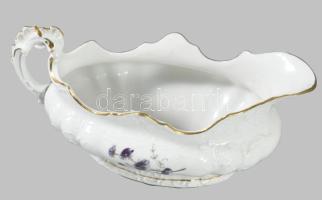 Szecessziós porcelán szószkínáló, 23x10 cm