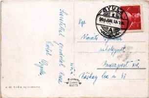 1948 Sarkad, Református templom, községháza, polgári iskola (EB)