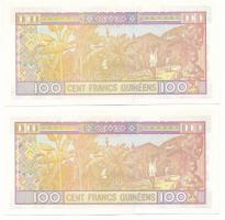 Guinea 1998. 100Fr (2x) sorszámkövetők "KJ618082 - KJ 618083" T:UNC,AU
Guinea 1998. 100 F...