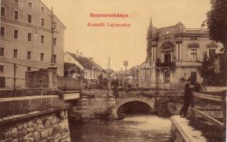 Besztercebánya Kossuth street bridge with Mill