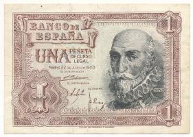 Spanyolország 1953. 1P "B 6995631" T:F szép papír
Spain 1953. 1 Peseta "B 6995631&qu...