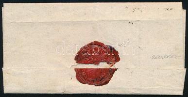 1853.10.21. Helyi levél HP 2kr szürkésfeke bélyeggel bérmentesítve, viaszpecséttel lezárva. Luxus mi...