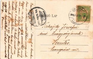 1906 Gyopárosfürdő (Orosháza), szökőkúti parkrészlet (Rb)