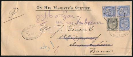 1910 Ajánlott levél Franciaországba / Registered cover to France