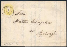 1863 Nyomtatvány 2kr bérmentesítéssel "OFEN" - "IPOLYSÁG" / Printed matter with ...