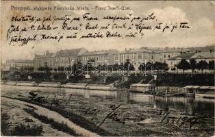 1907 Przemysl, Wybrzeze Franciszka Jozefa / Franz Josefs-Quai / quay, riverside (EK)