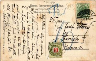 1907 Przemysl, Wybrzeze Franciszka Jozefa / Franz Josefs-Quai / quay, riverside (EK)