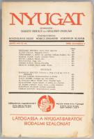 1933 Nyugat XXVI. évf. 21. szám, 1933. nov. 1., szerk.: Babits Mihály és Gellért Oszkár. Bp., Hungár...
