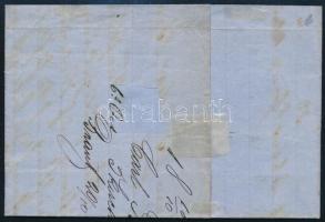 ~1864 Helyi levél 3kr bérmentesítéssel, "PESTH" / Local cover