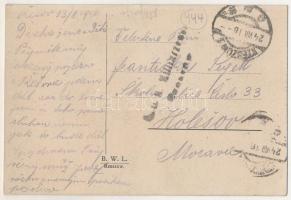 1916 Rzeszów, Rajsze; Ulica 3-go Maja / 3. Maigasse / street view, shops, church (EK)