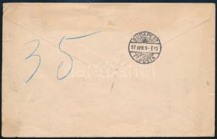 1897 2. súlyfokozatú levél 2 x 10kr bérmentesítéssel, "SÁRBOGÁRD" - "BUDAPEST / FŐPOS...