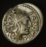 Róma, Köztársaság Kr.e. 124 / Denarius Ag (3,79g) T:VF Roman Republic 124 BC / Denarius Ag "[Q] FABI / ROMA - X LABEO" Jupiter holding lightning bolt and scepter, in the quadriga to the right, under the horses rostrum / Roma head right. "Quintus Fabius Labeo" (3,79g) C:VF