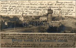 1914 Ivot, Maltsovsky Plant, factory with water tower. photo (EK)