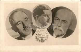 1936 Benes, King Carol of Romania, Masaryk. photo
