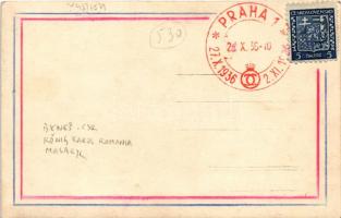 1936 Benes, King Carol of Romania, Masaryk. photo