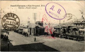 1916 Nizhny Novgorod, Nijni-Novgorod; port, pier, river police (EB)